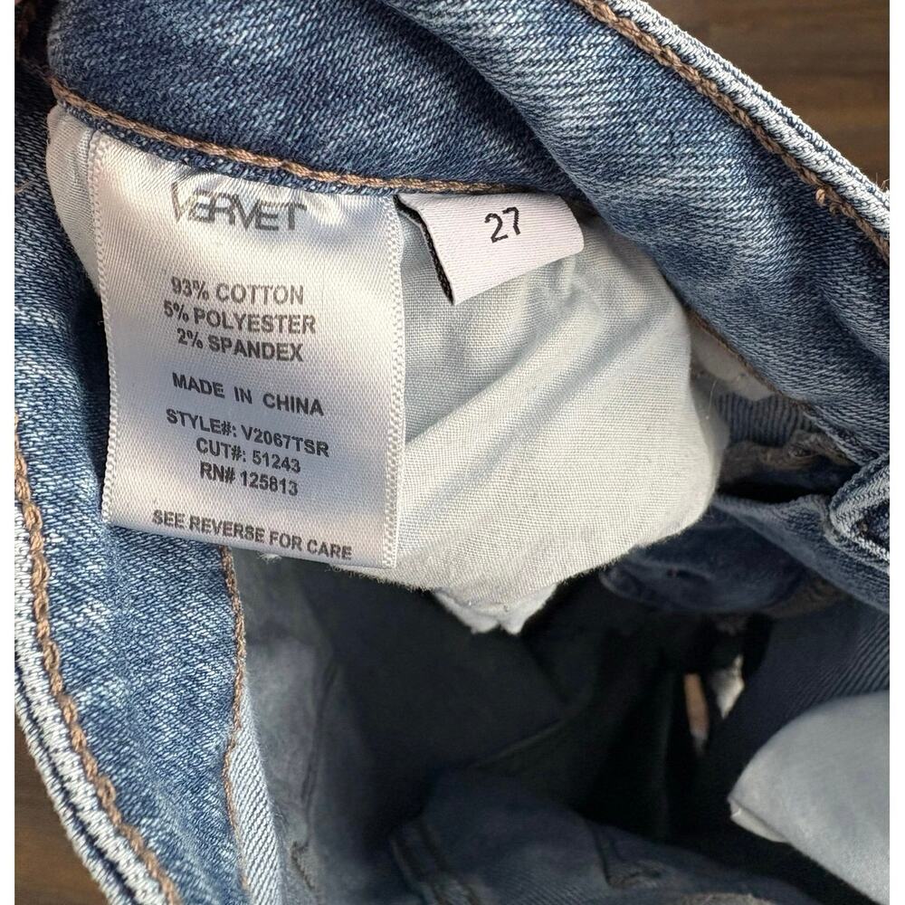 Vervet High Rise Straight Medium Wash Distressed Jeans Women’s Size 27 - Picture 4 of 4